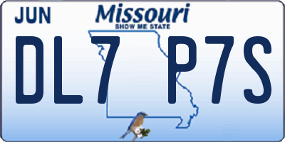 MO license plate DL7P7S