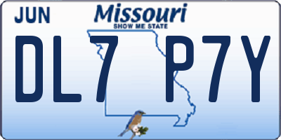MO license plate DL7P7Y