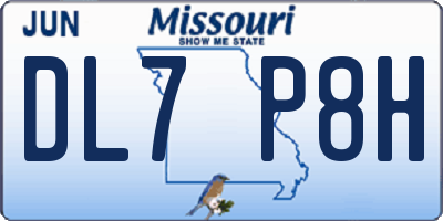 MO license plate DL7P8H