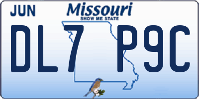 MO license plate DL7P9C