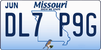 MO license plate DL7P9G