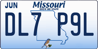 MO license plate DL7P9L