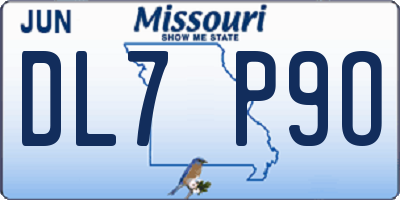 MO license plate DL7P9O