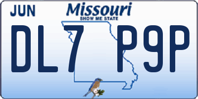 MO license plate DL7P9P