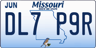 MO license plate DL7P9R