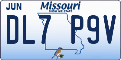 MO license plate DL7P9V