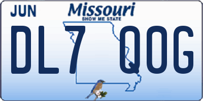 MO license plate DL7Q0G