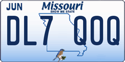 MO license plate DL7Q0Q