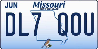 MO license plate DL7Q0U