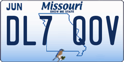 MO license plate DL7Q0V