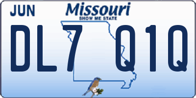 MO license plate DL7Q1Q
