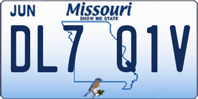 MO license plate DL7Q1V