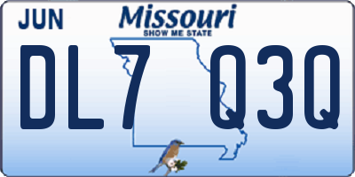 MO license plate DL7Q3Q