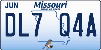 MO license plate DL7Q4A