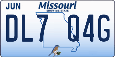MO license plate DL7Q4G