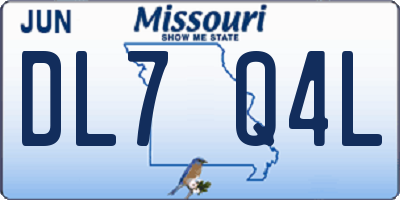 MO license plate DL7Q4L