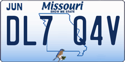 MO license plate DL7Q4V