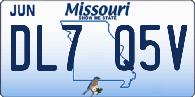 MO license plate DL7Q5V