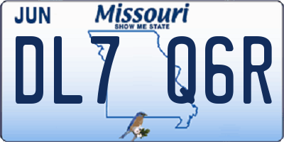 MO license plate DL7Q6R