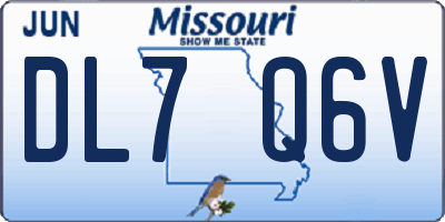 MO license plate DL7Q6V