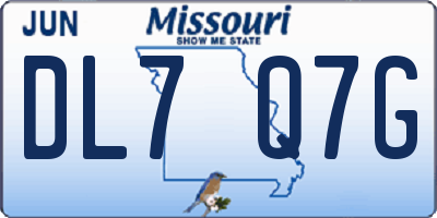 MO license plate DL7Q7G