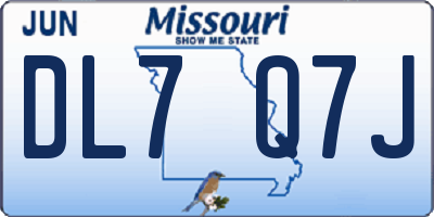 MO license plate DL7Q7J