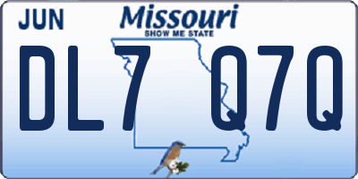 MO license plate DL7Q7Q
