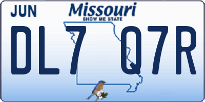 MO license plate DL7Q7R