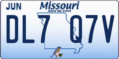 MO license plate DL7Q7V