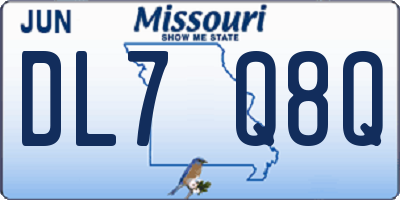 MO license plate DL7Q8Q