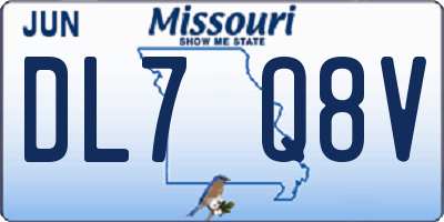 MO license plate DL7Q8V
