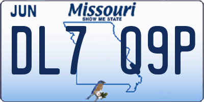 MO license plate DL7Q9P