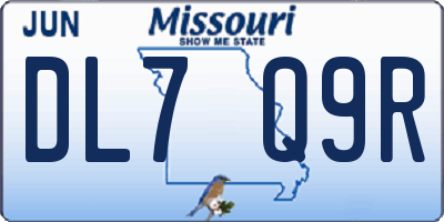 MO license plate DL7Q9R