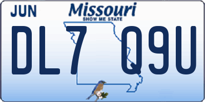 MO license plate DL7Q9U