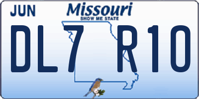 MO license plate DL7R1O