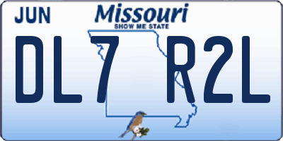 MO license plate DL7R2L