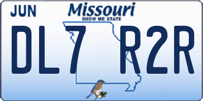 MO license plate DL7R2R