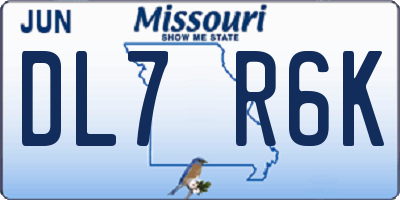 MO license plate DL7R6K