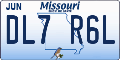MO license plate DL7R6L