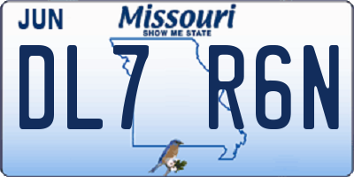 MO license plate DL7R6N