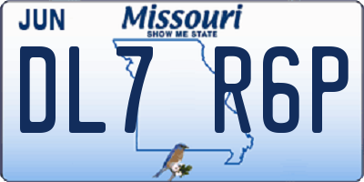 MO license plate DL7R6P