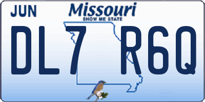 MO license plate DL7R6Q