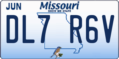 MO license plate DL7R6V
