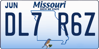 MO license plate DL7R6Z