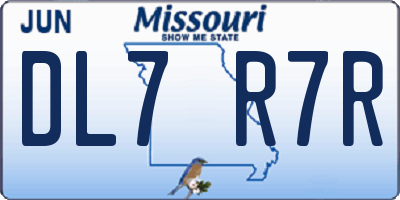 MO license plate DL7R7R