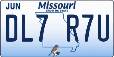 MO license plate DL7R7U