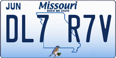 MO license plate DL7R7V