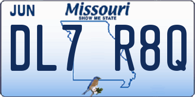 MO license plate DL7R8Q