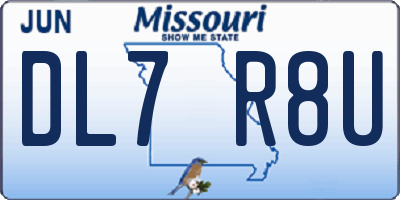 MO license plate DL7R8U