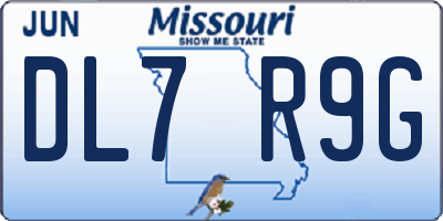 MO license plate DL7R9G